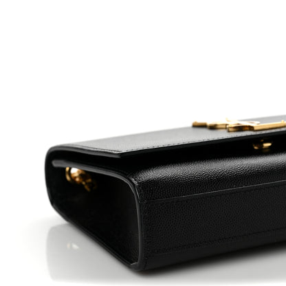 Saint Laurent Grain De Poudre Small Monogram Kate Satchel Black 6 of 7