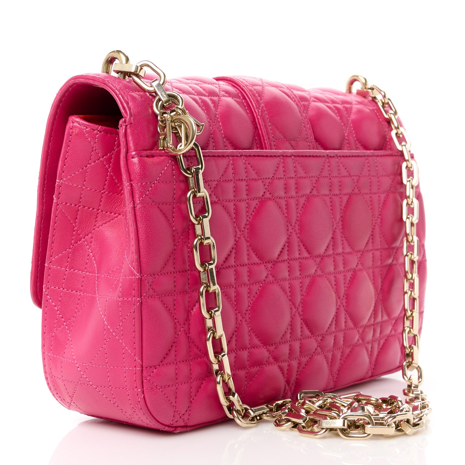 Christian Dior Lambskin Cannage Medium Miss Dior Flap Fuchsia 4 of 14
