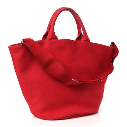 Prada Canapa Small Shopping Tote Rosso 3 of 10