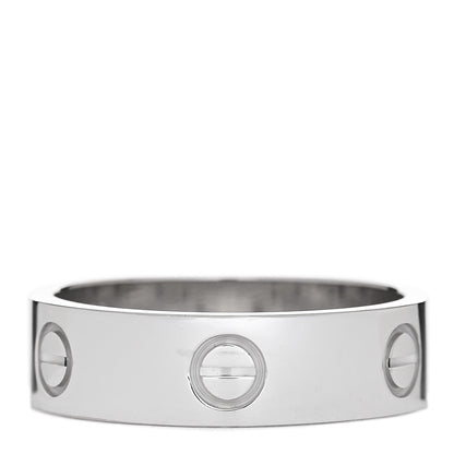 Cartier 18K White Gold 5.5mm LOVE Ring 59 8.75 1 of 4