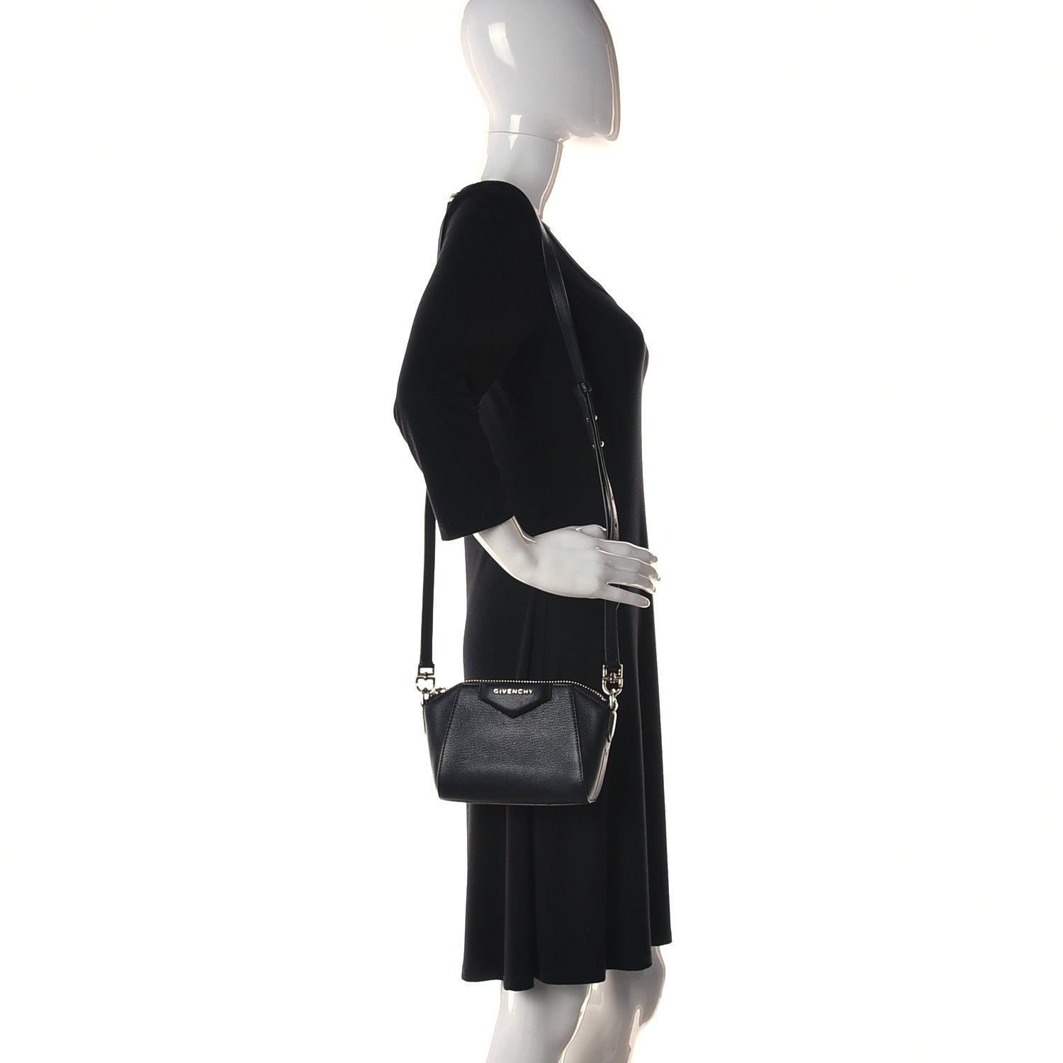 Givenchy Sugar Goatskin Nano Antigona Black 2 of 15