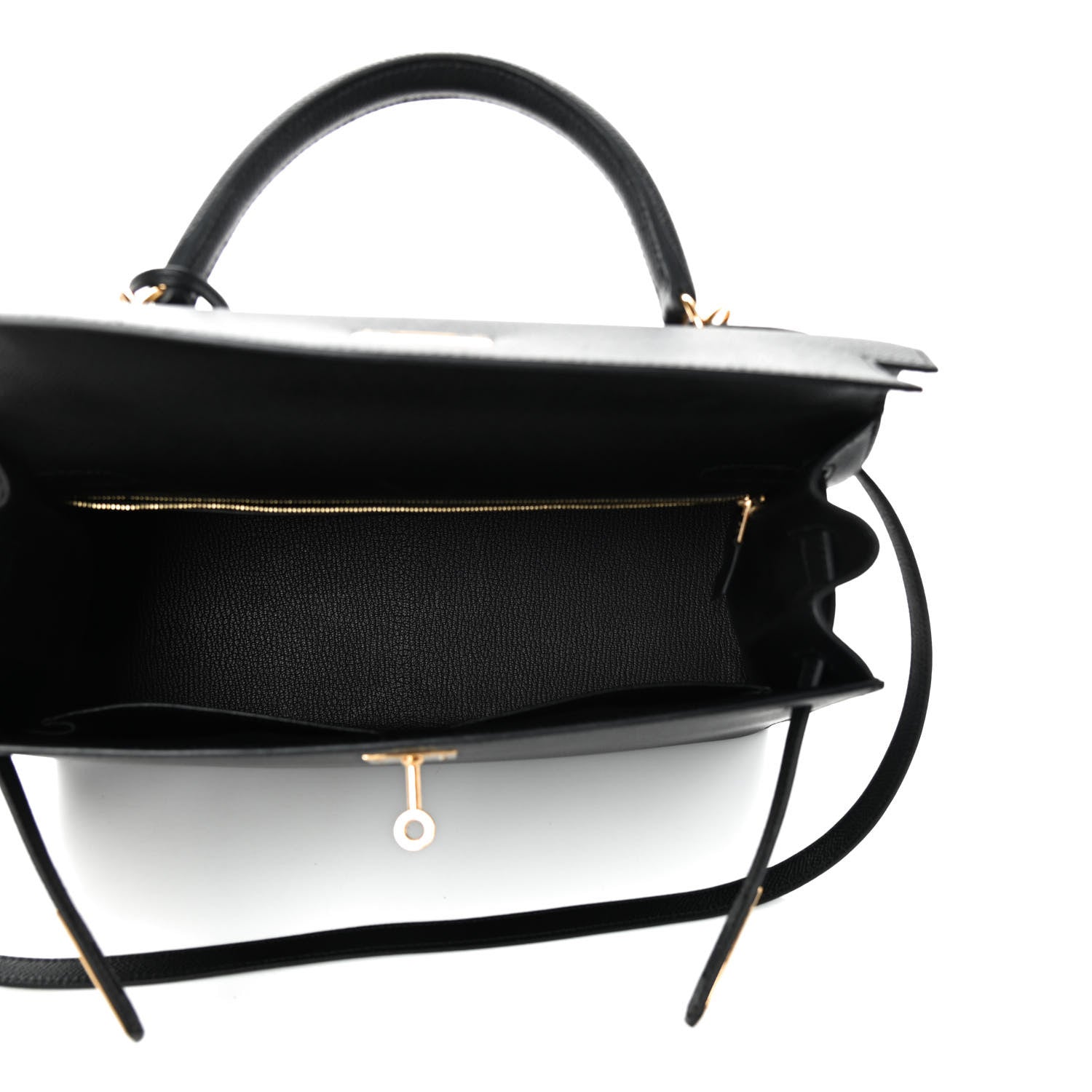 Hermes Epsom Kelly Sellier 32 Black 4 of 10