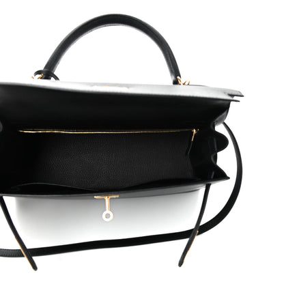 Hermes Epsom Kelly Sellier 32 Black 4 of 10