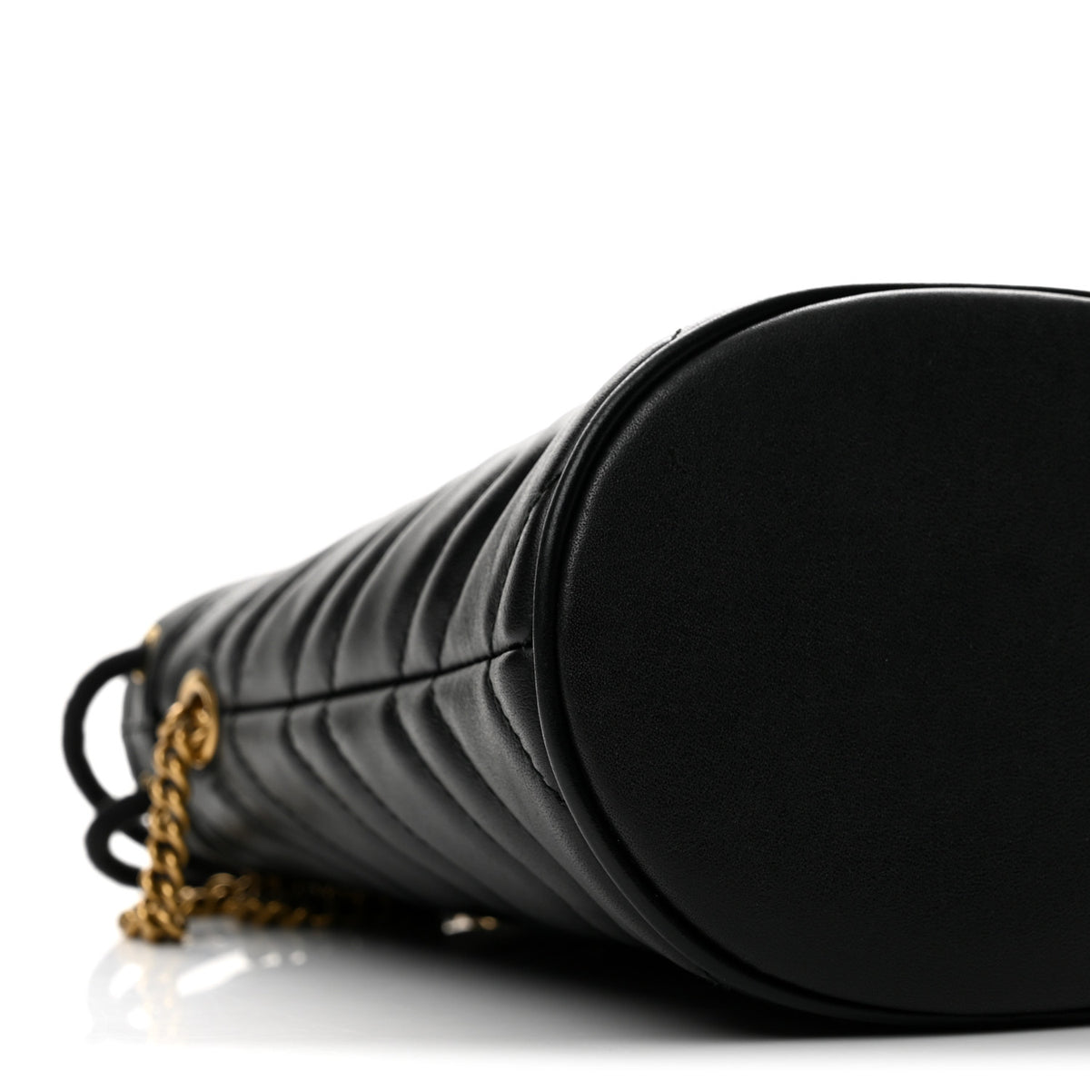 Gucci Calfskin Matelasse Mini GG Marmont 2.0 Bucket Bag Black 9 of 11