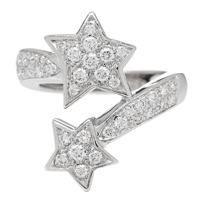 Chanel 18K White Gold Diamond Comete Geode Ring 50 5.25 1 of 4