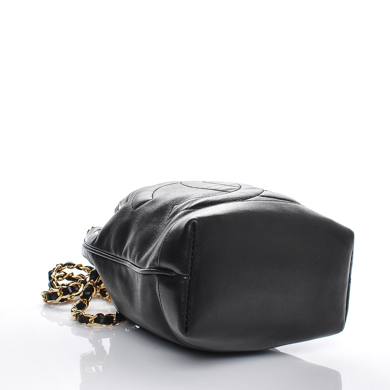 Chanel Lambskin CC Drawstring Bag Black 4 of 8