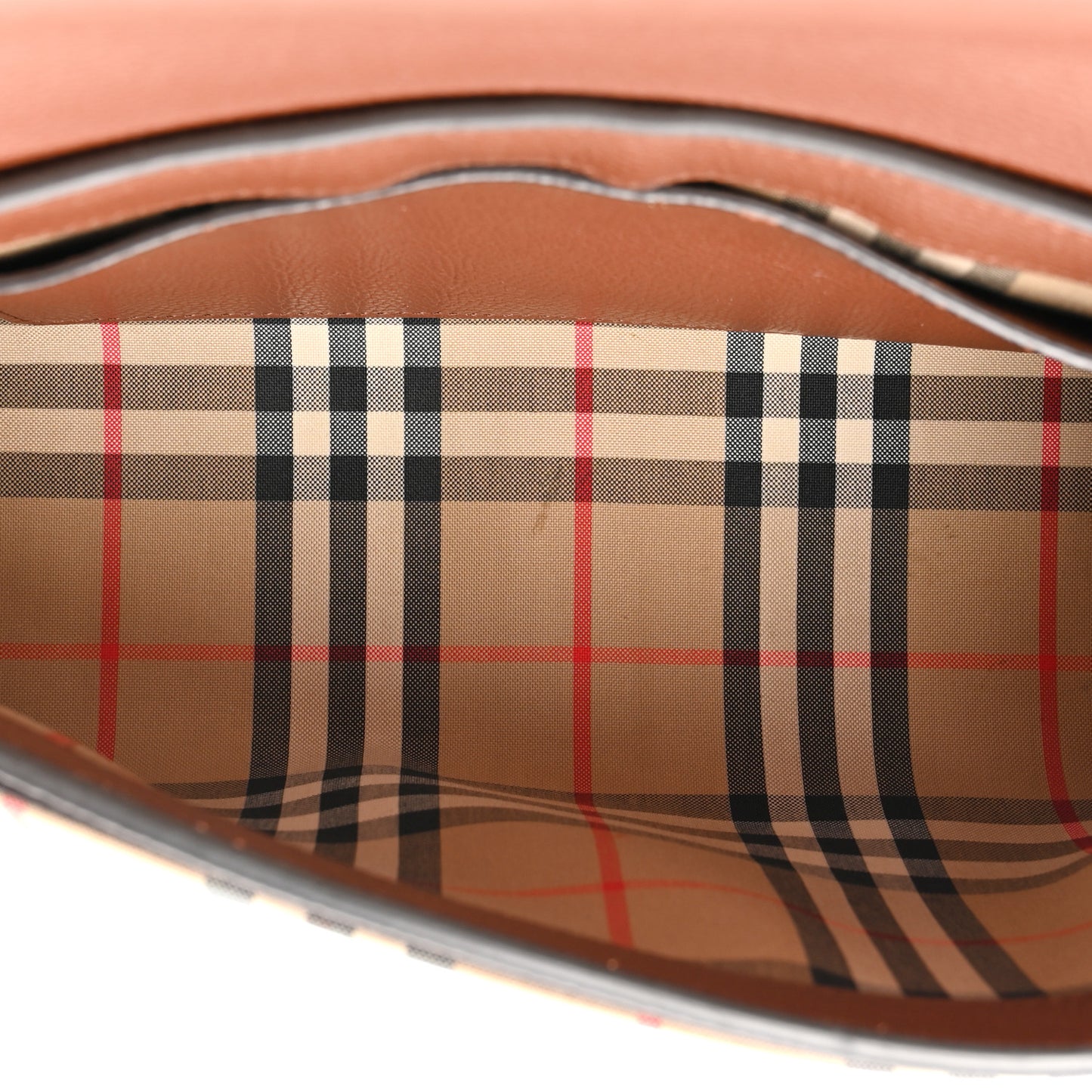 Calfskin Vintage Check Note Crossbody Bag Tan