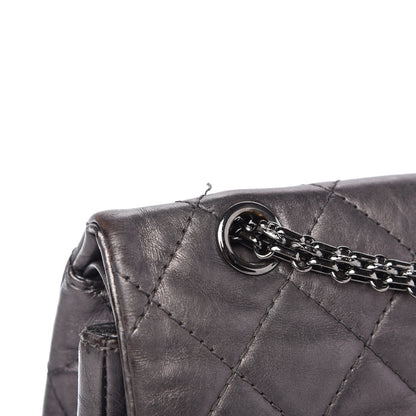 Chanel Metallic Aged Calfskin Quilted 2.55 Reissue 226 Flap Dark Silver 13 of 13