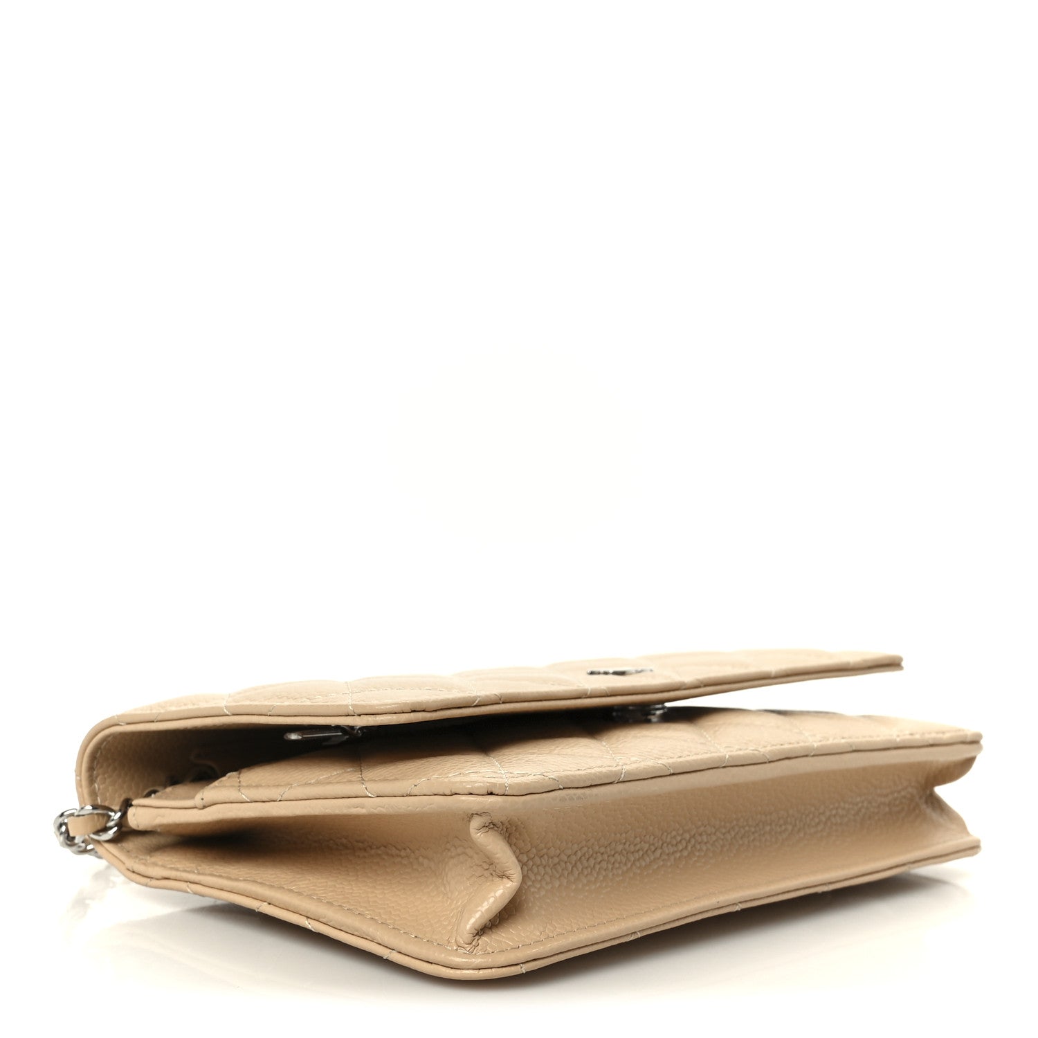 Chanel Caviar Quilted Wallet on Chain WOC Beige 4 of 12