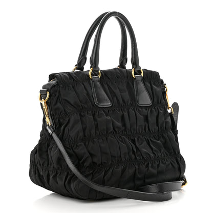 Prada Tessuto Nylon Gaufre Tote Black 3 of 12