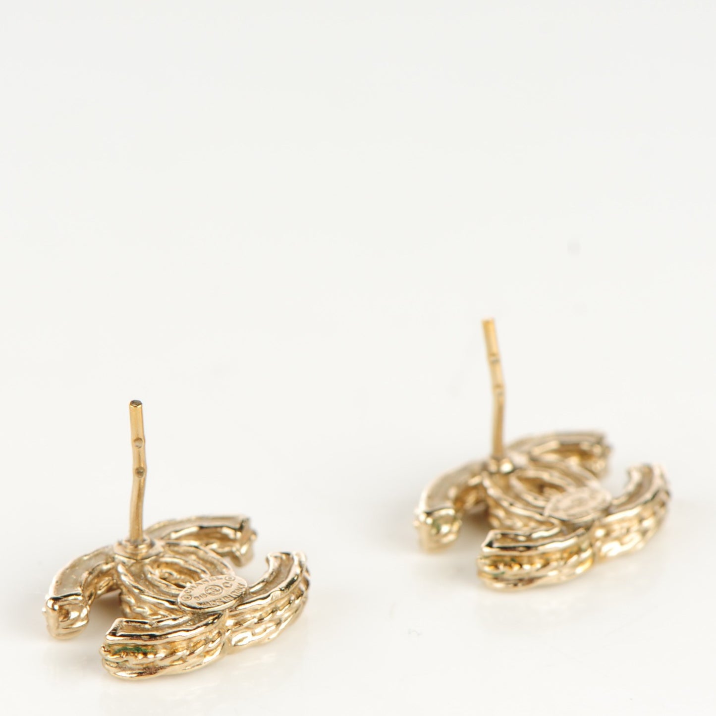 Crystal CC Earrings Gold
