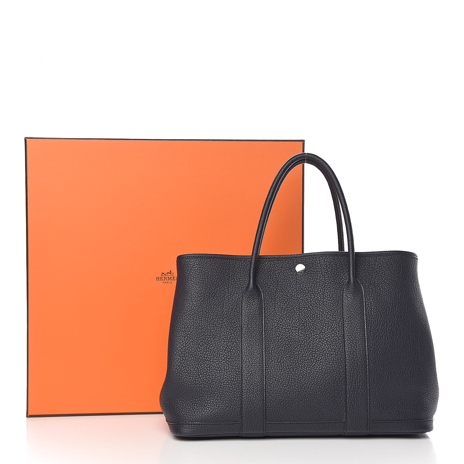 Hermes Negonda Garden Party 36 MM Bleu Indigo Orange Poppy 12 of 12