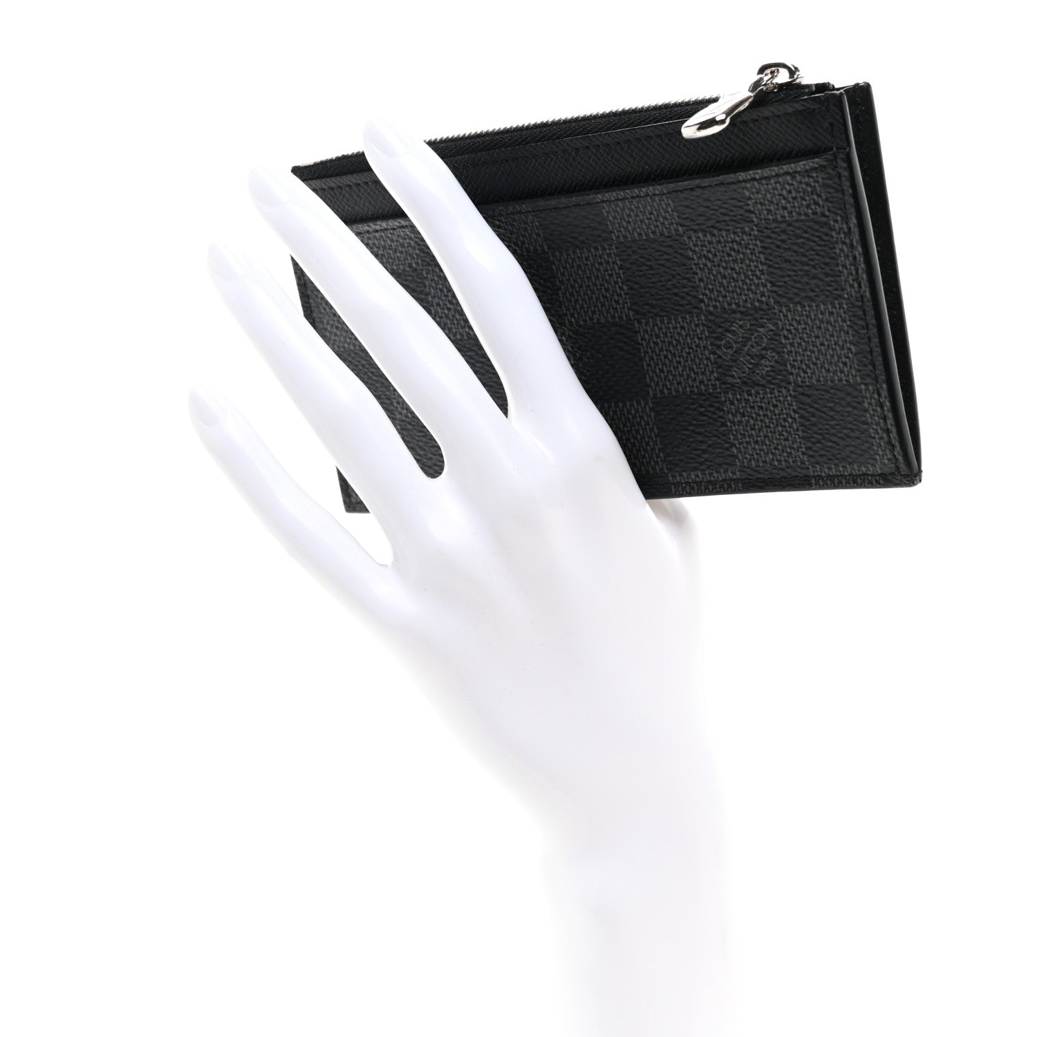 Louis Vuitton Damier Graphite Taiga Coin Card Holder 2 of 7