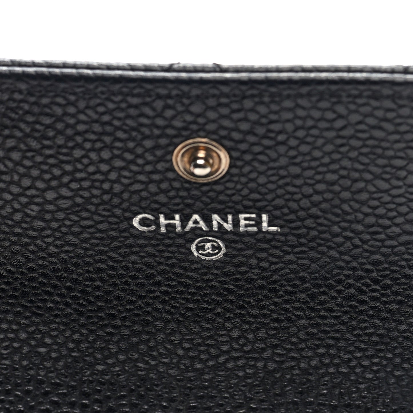 Caviar Quilted Large Gusset Flap Wallet Black