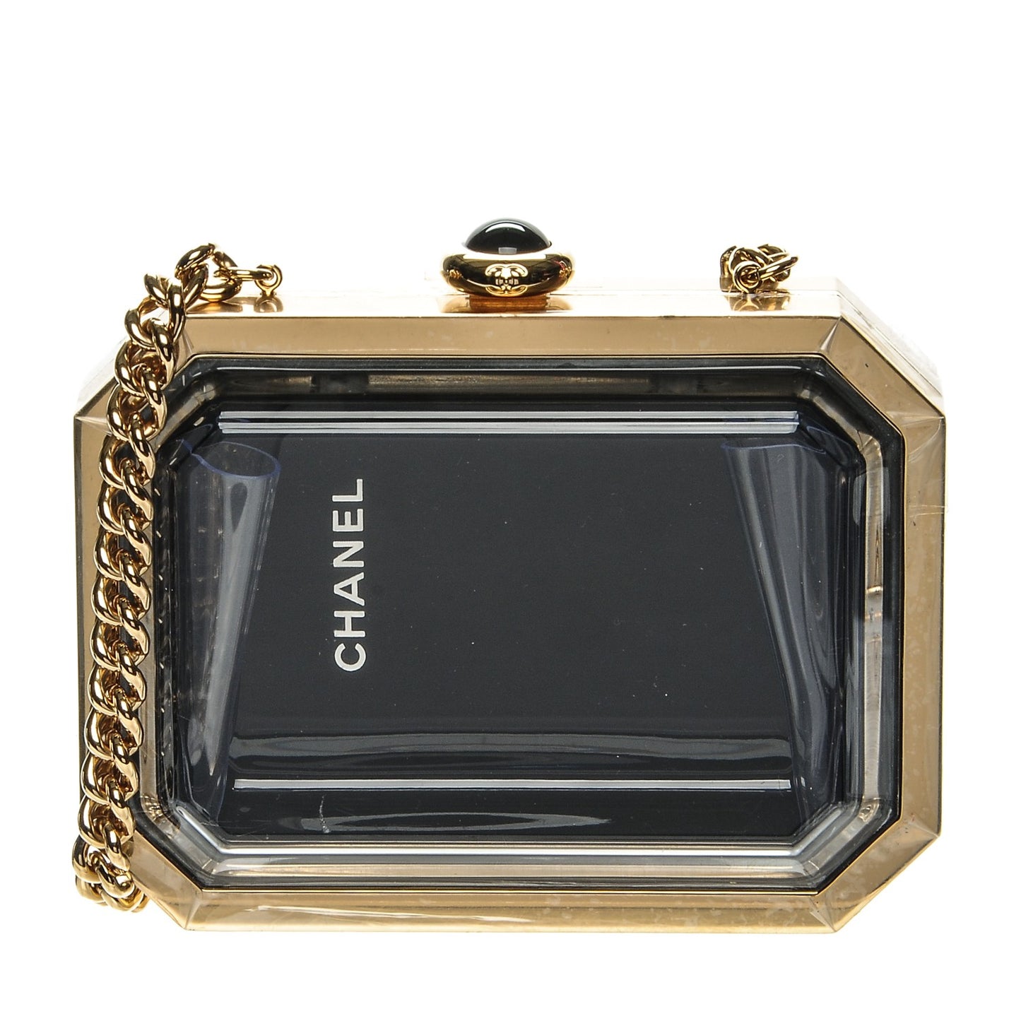 Plexiglass Premiere Minaudiere Clutch Black