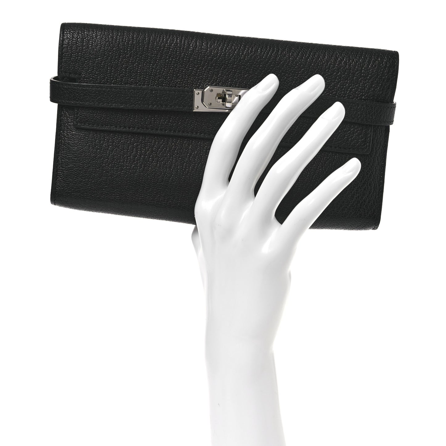 Chevre Mysore Kelly Longue Wallet Black