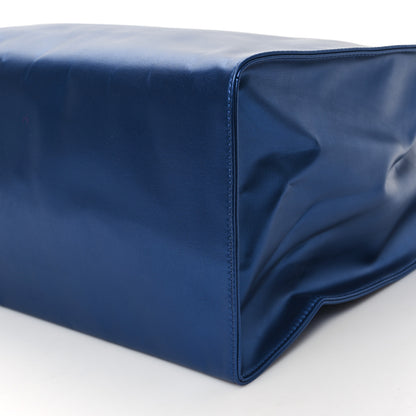 Telfar Metallic Vegan Leather Large Shopping Bag Cobalt 10 of 11