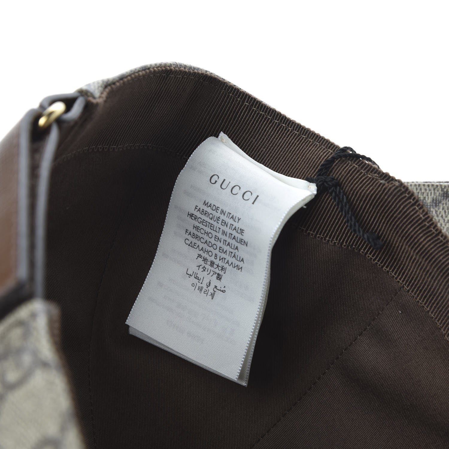 Gucci GG Supreme Monogram Boutique Print Baseball Hat M Beige 9 of 9