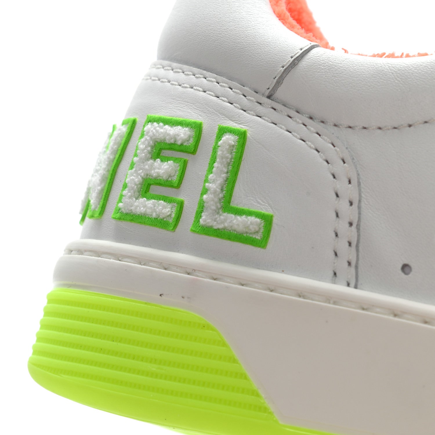 Chanel Calfskin Womens Logo Sneakers 38.5 White Multicolor 12 of 12
