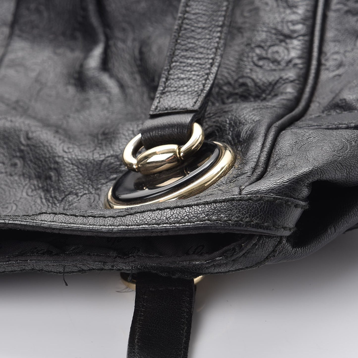 Guccissima Large Full Moon Tote Black