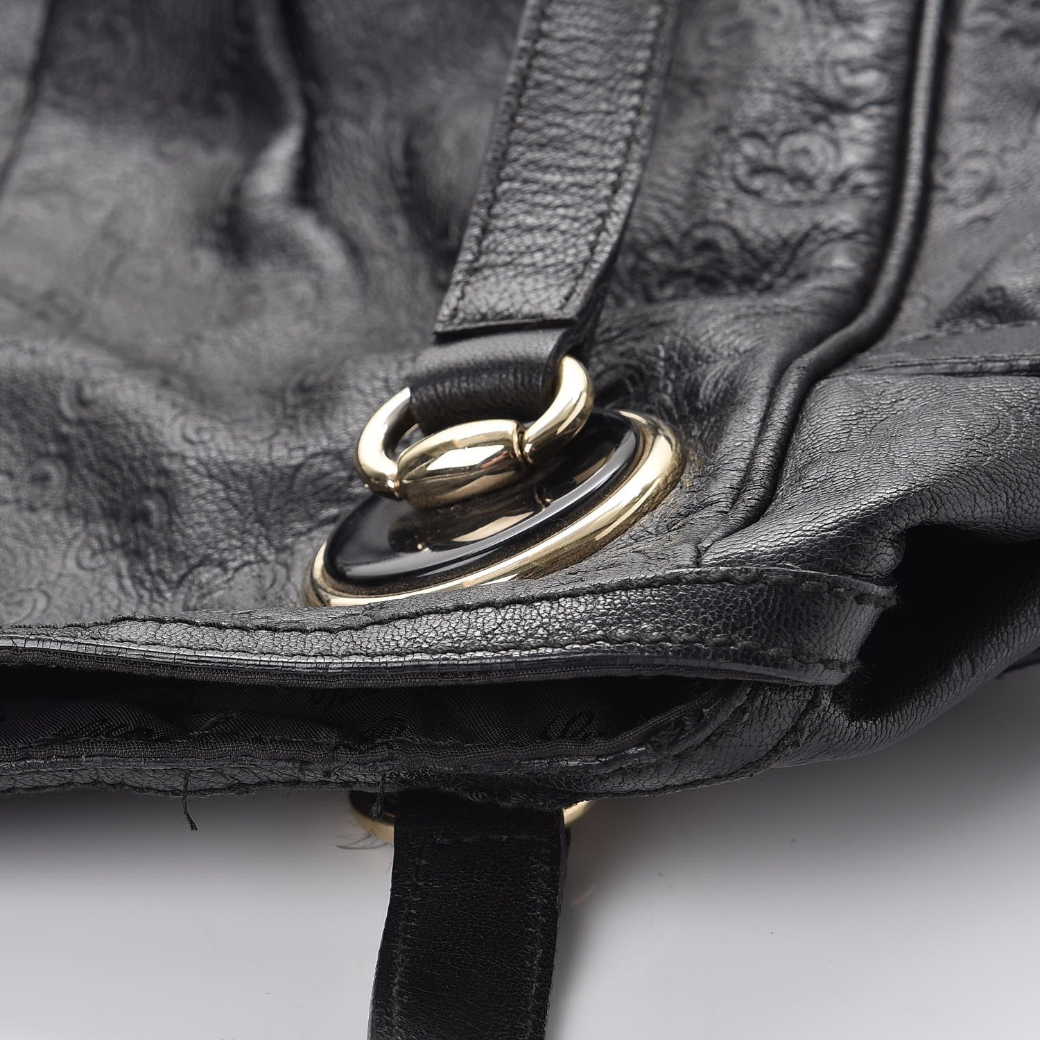 Gucci Guccissima Large Full Moon Tote Black 6 of 10