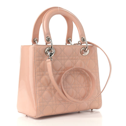 Christian Dior Patent Cannage Medium Lady Dior Pale Pink 3 of 15