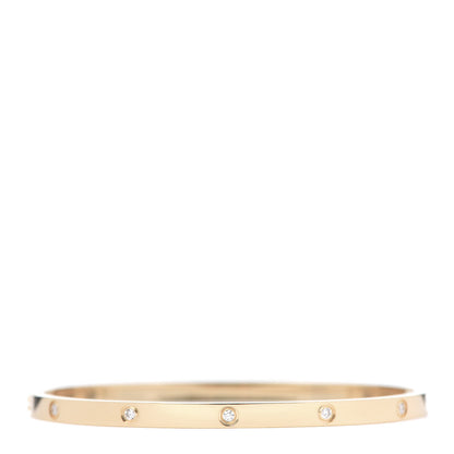 Cartier 18K Yellow Gold 10 Diamond Small LOVE Bracelet 17 1 of 7