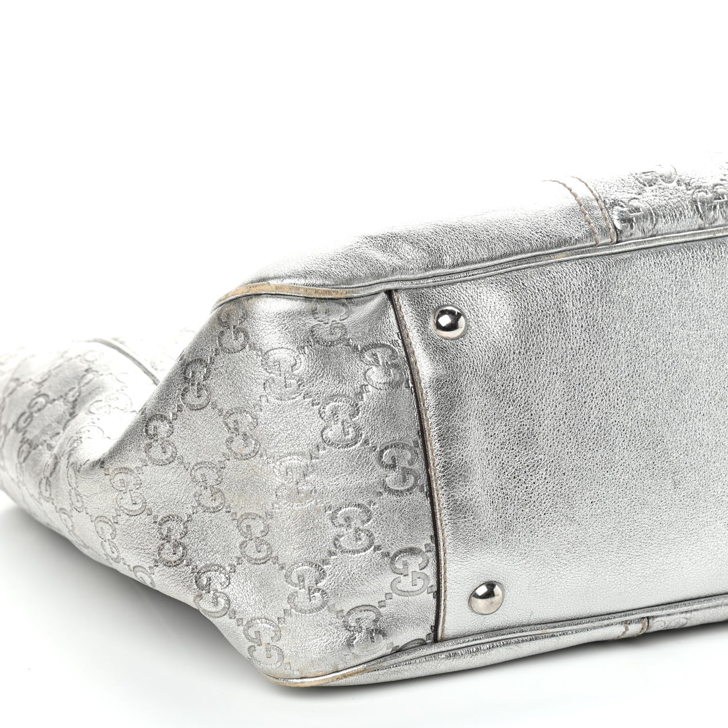 Gucci Metallic Guccissima Large Princy Tote Silver 13 of 14