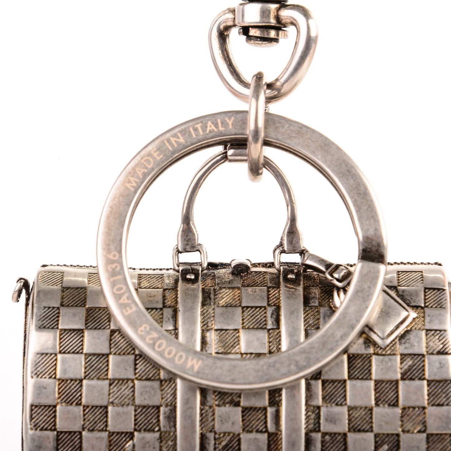 Brushed Palladium The Keepall Key Holder Bag Charm
