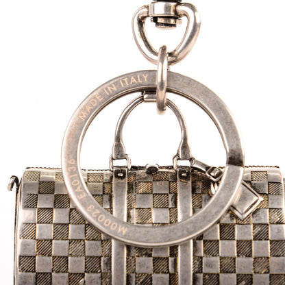 Louis Vuitton Brushed Palladium The Keepall Key Holder Bag Charm 3 of 4