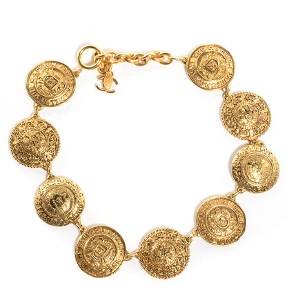 Chanel 31 Rue Cambon Paris CC Medallion Necklace Gold 1 of 5
