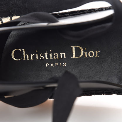 Christian Dior Calfskin Nicely-D Ankle Tie Espadrilles Flats 40 Black 7 of 7
