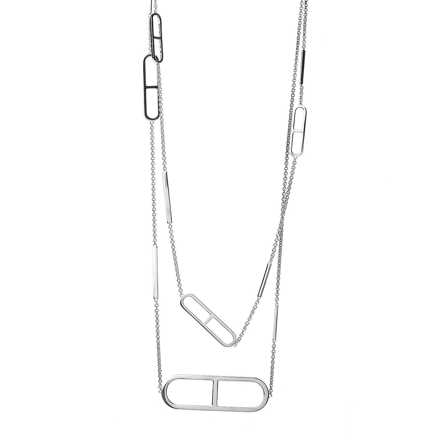 Sterling Silver Ever Chaine d'Ancre Long Necklace 120