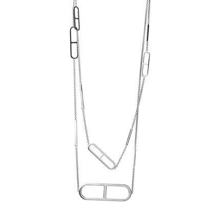 Hermes Sterling Silver Ever Chaine d'Ancre Long Necklace 120 1 of 6