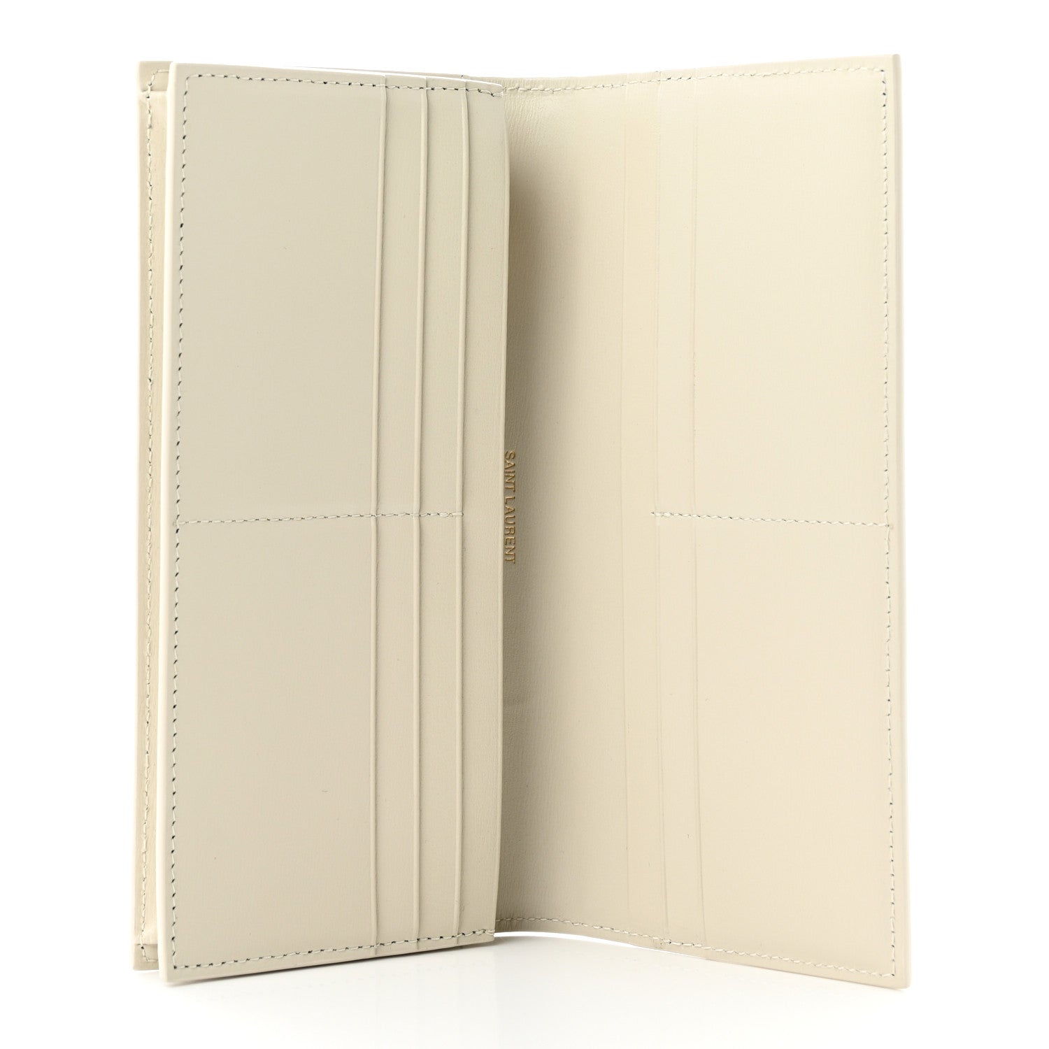 Saint Laurent Calfskin Tiny Monogram Cassandre Wallet Crema Soft 4 of 7