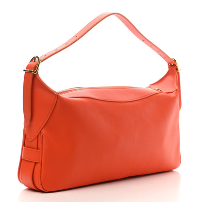 Celine Supple Calfskin Medium Romy Shoulder Bag Pop Orange 3 of 12