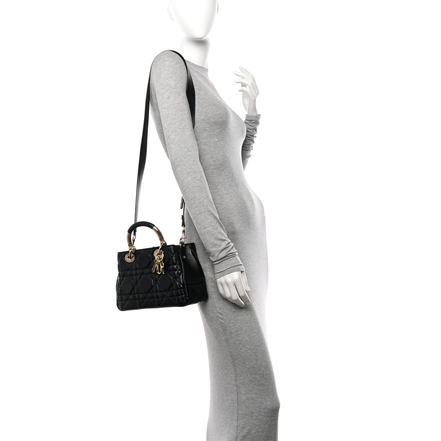 Calfskin Cannage Small The Lady 95.22 Black