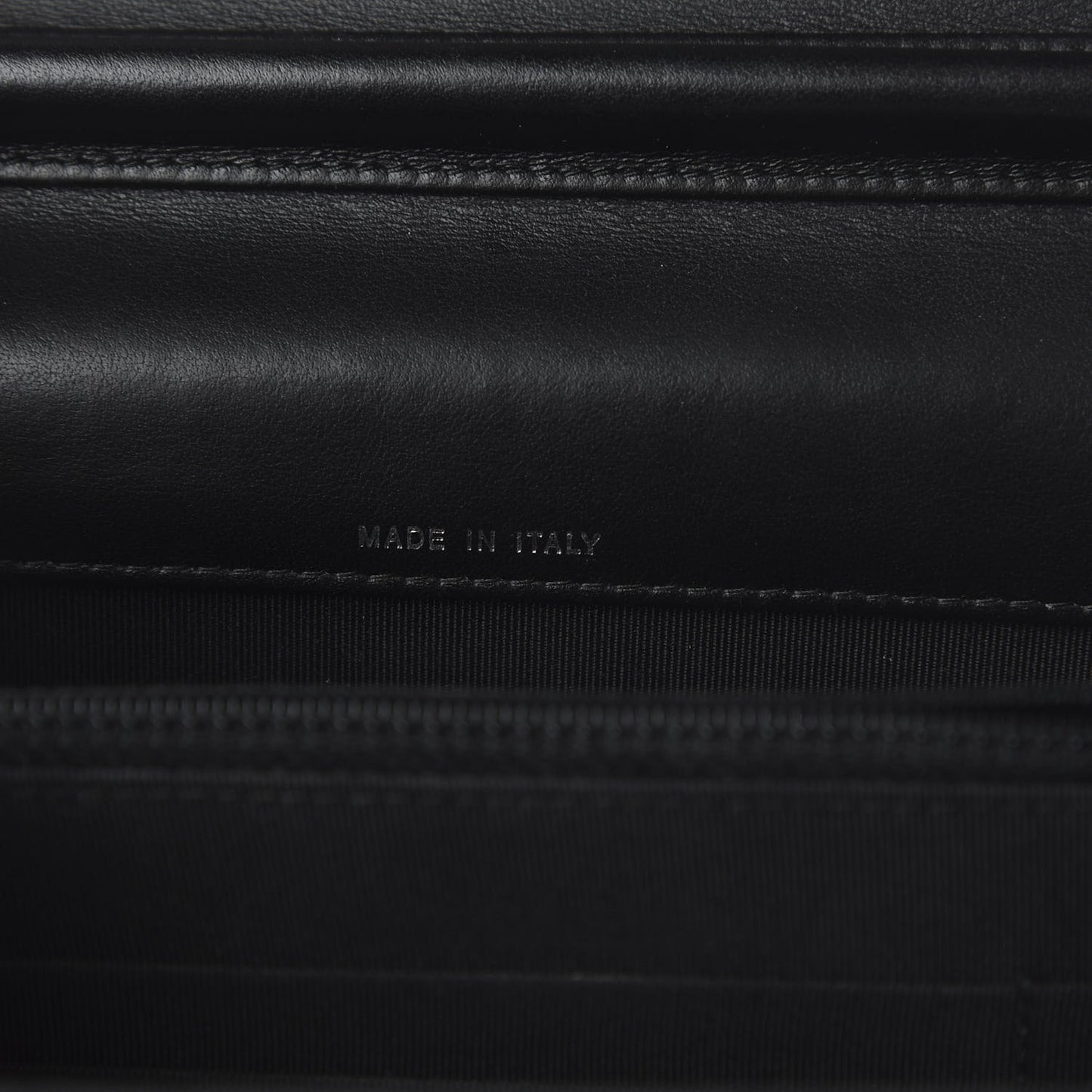 Aged Calfskin Chevron Quilted Reissue 2.55 Square Wallet On Chain WOC So Black