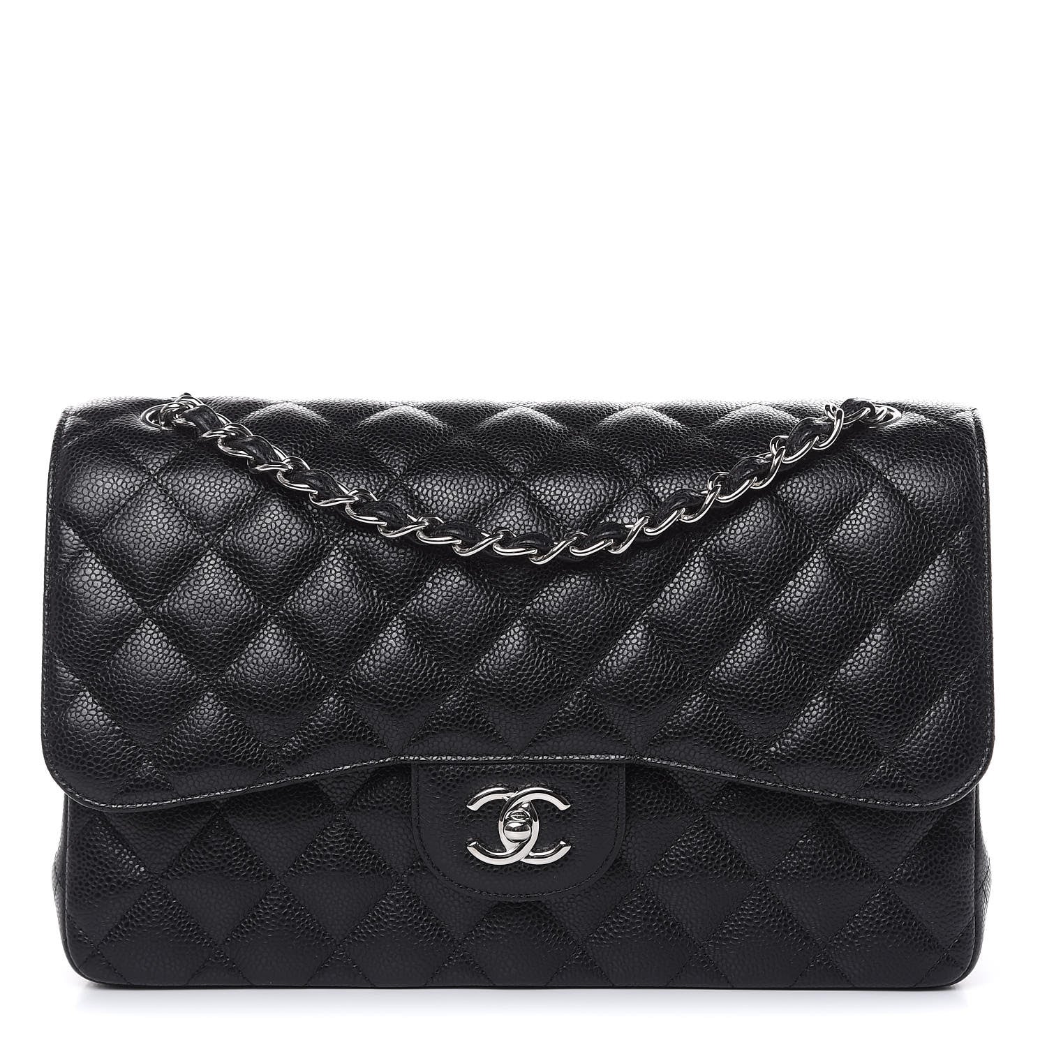 Chanel Caviar Quilted Jumbo Double Flap Black 1 of 10