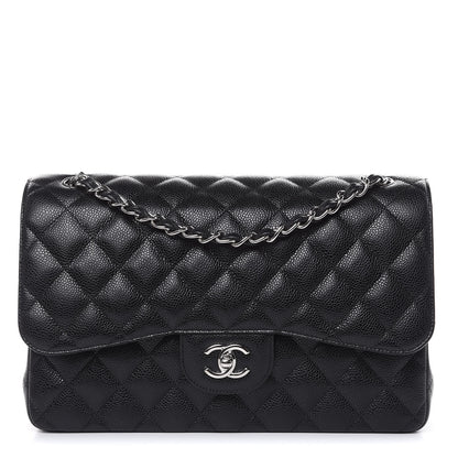 Chanel Caviar Quilted Jumbo Double Flap Black 1 of 10