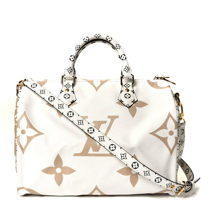 Louis Vuitton Monogram Giant Speedy Bandouliere 30 Kaki Beige 1 of 4