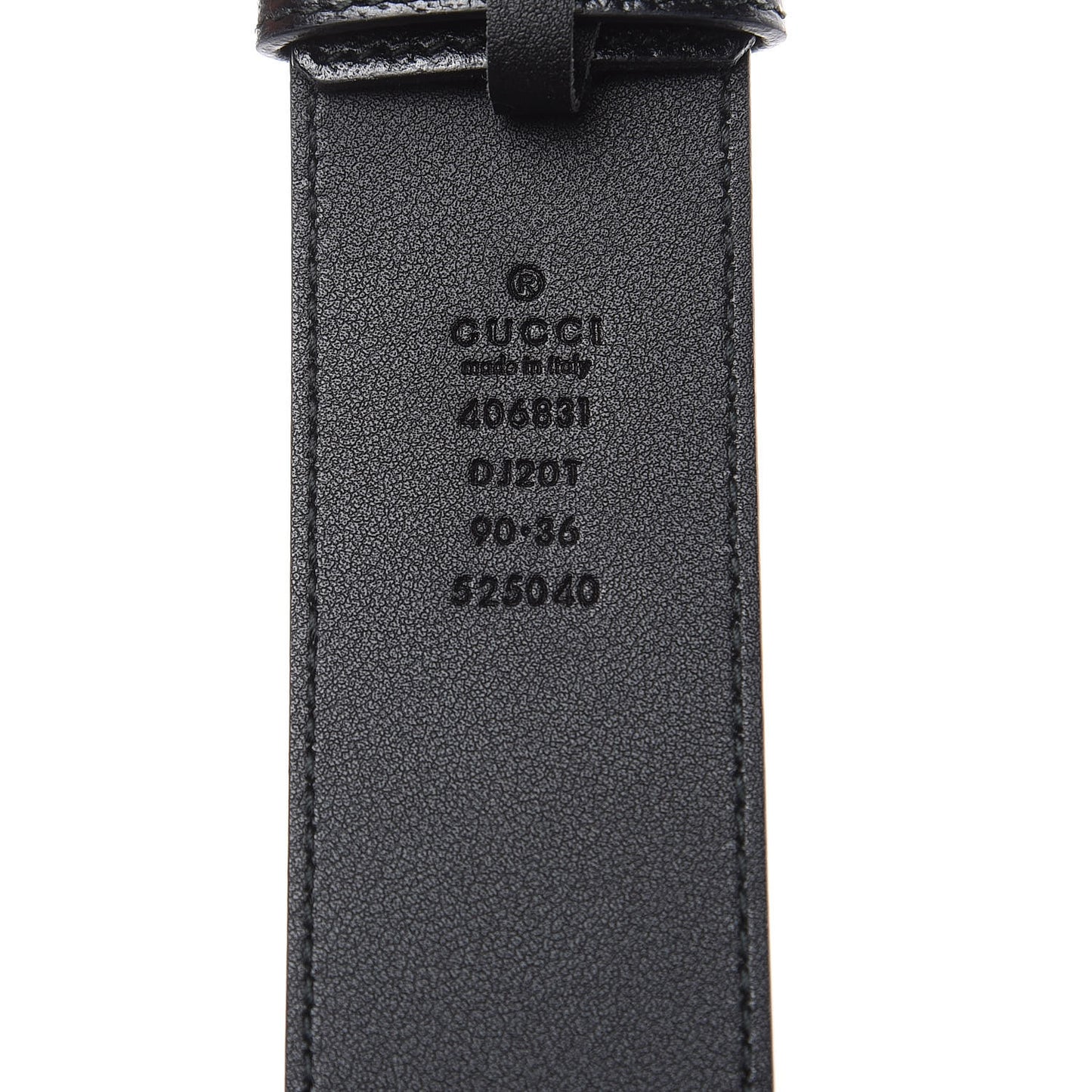 Textured Calfskin Double G 40mm Belt 90 36 Black
