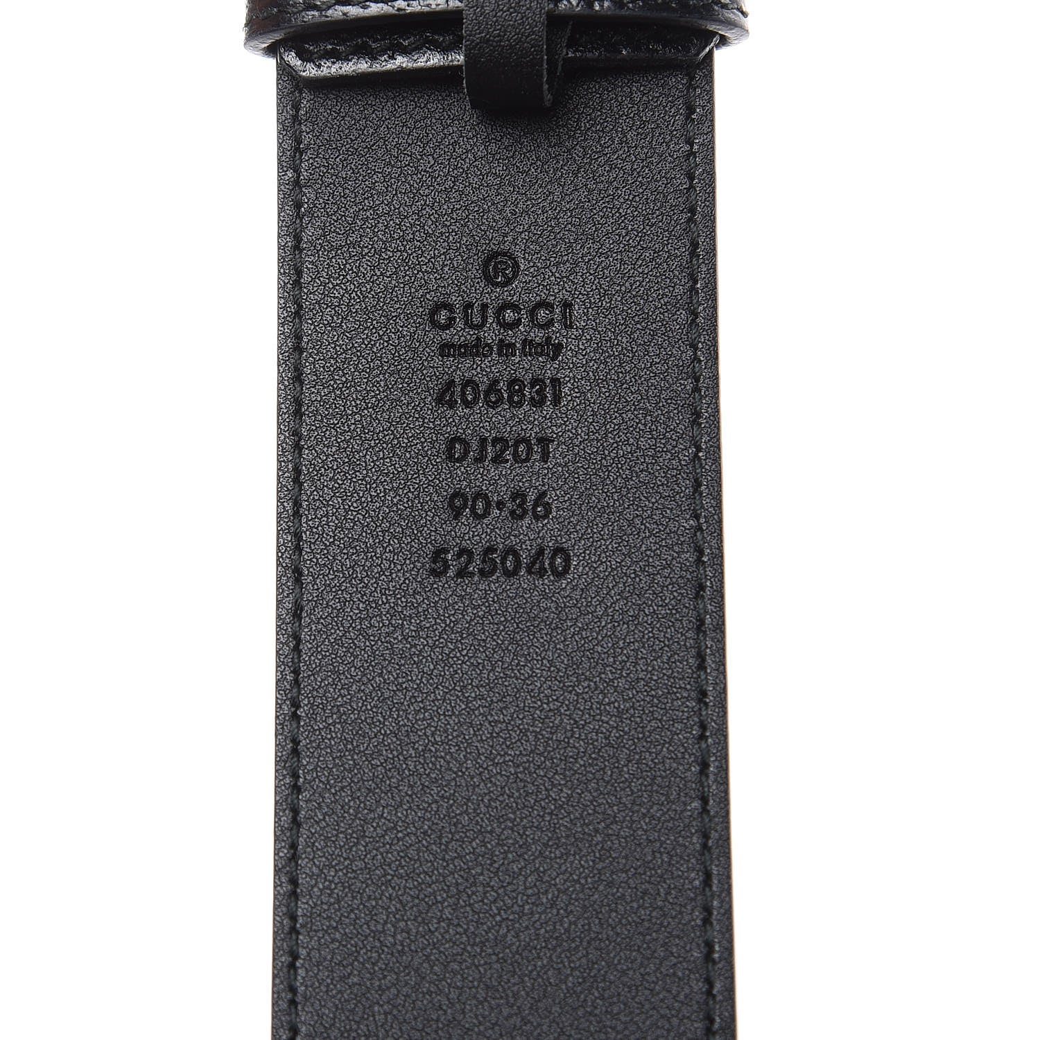 Gucci Textured Calfskin Double G 40mm Belt 90 36 Black 6 of 7