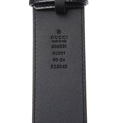 Gucci Textured Calfskin Double G 40mm Belt 90 36 Black 6 of 7