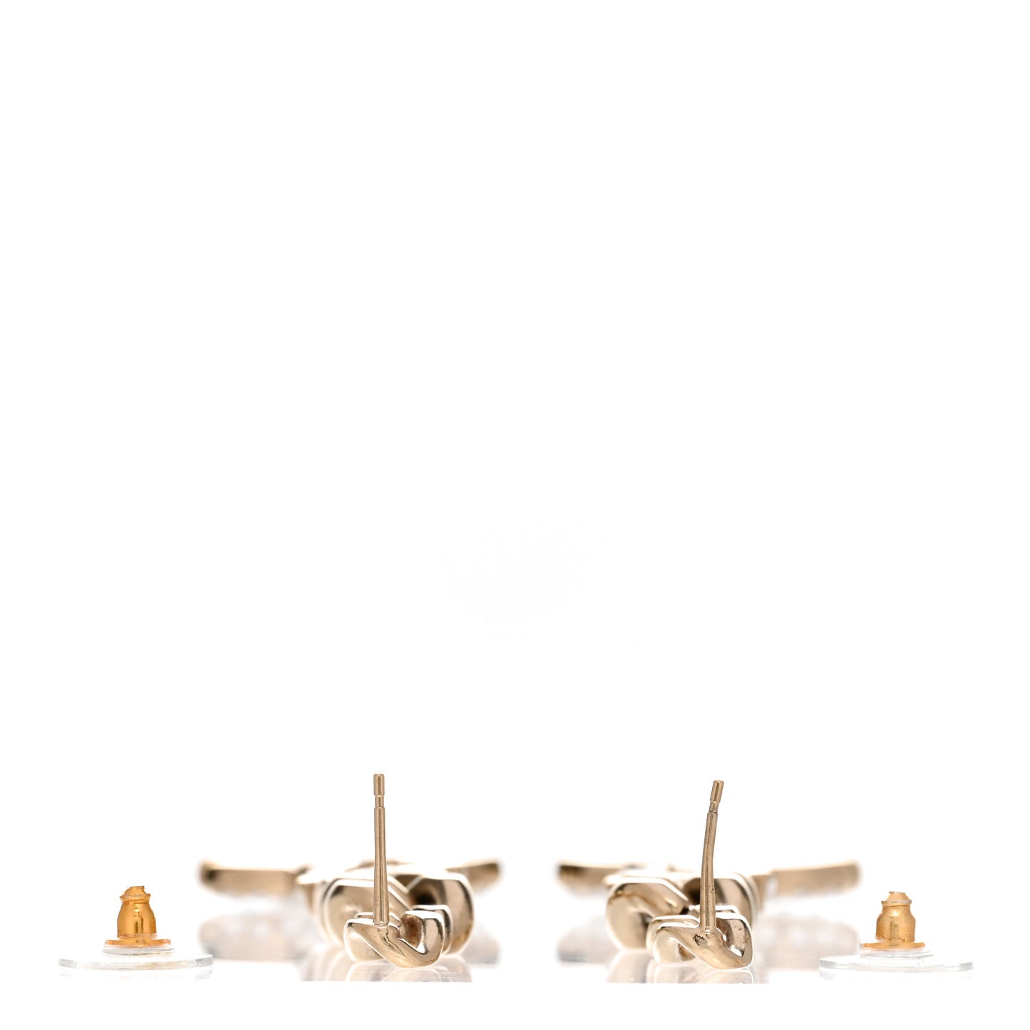 Metal Crystal CC Vendome CC Dangle Earrings Gold