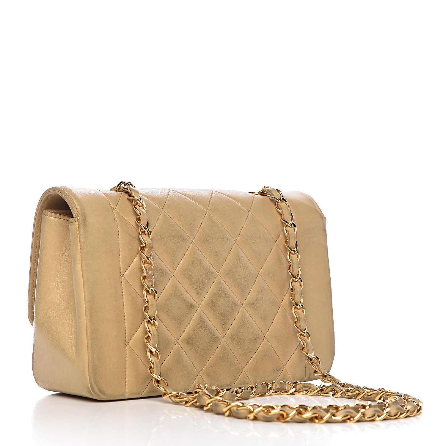 Chanel Lambskin Quilted Small Flap Beige 3 of 26