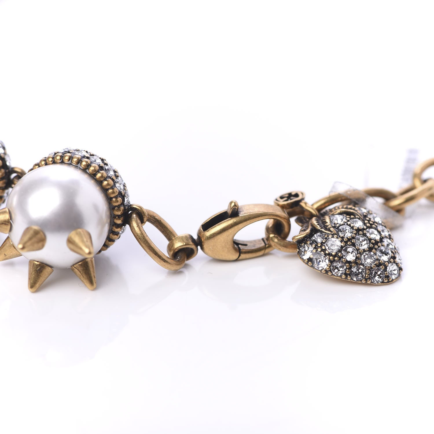 Gucci Spike Embellished Pearl Necklace 4 of 5