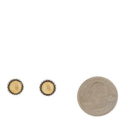 David Yurman Sterling Silver 18K Yellow Gold Petite Chatelaine Earrings 2 of 4