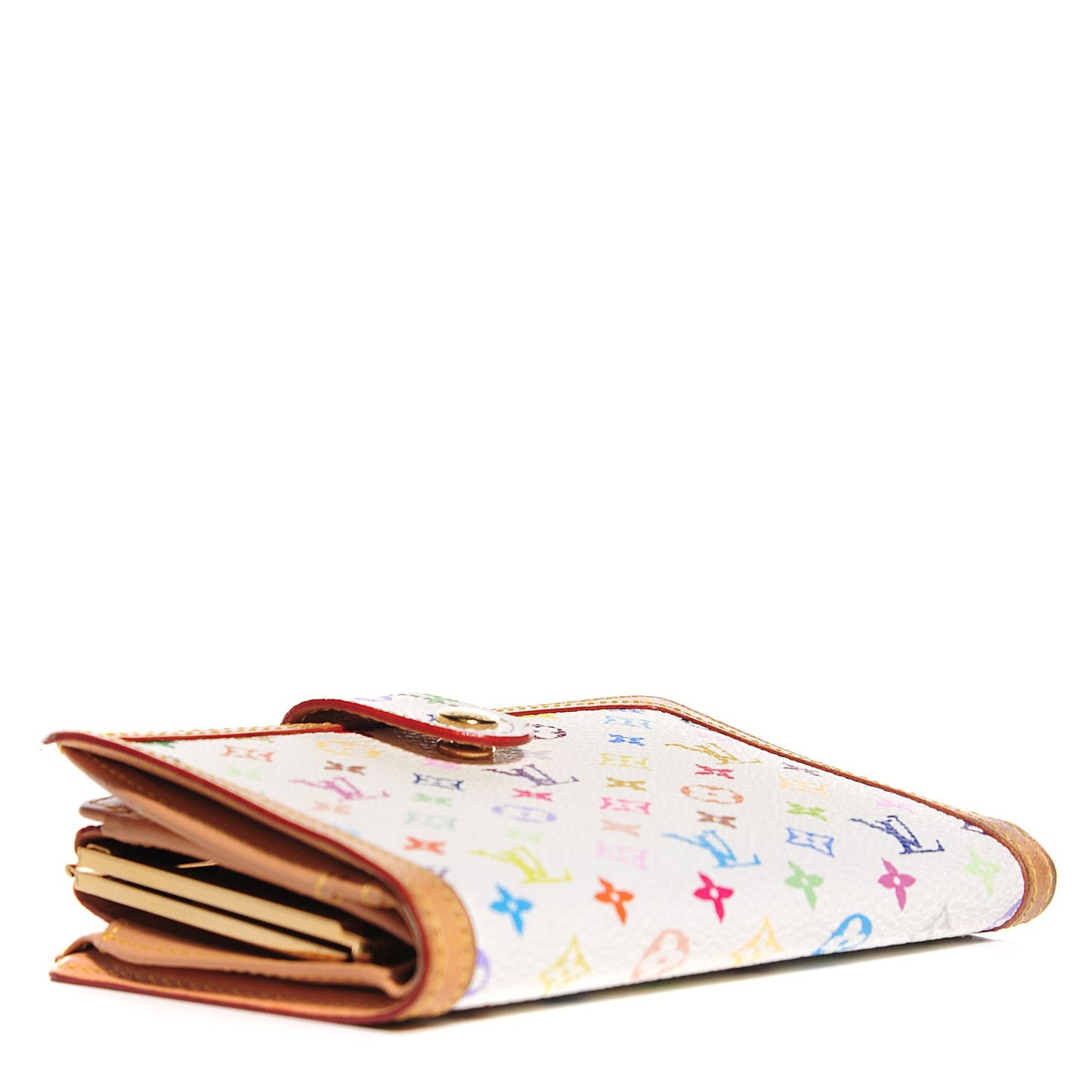 Monogram Multicolor French Purse Wallet White