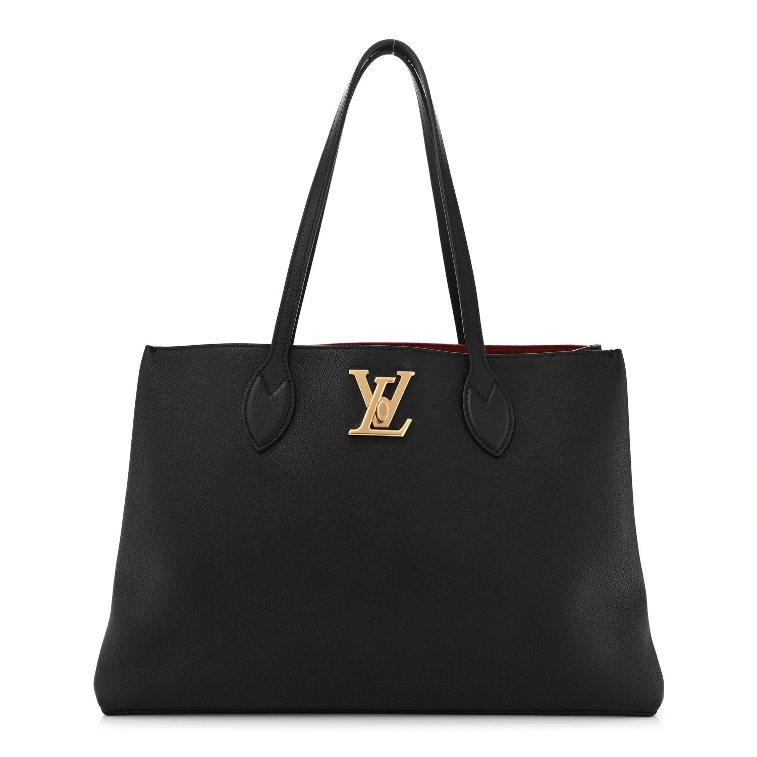Louis Vuitton Grained Calfskin Lockme Shopper Black 1 of 10